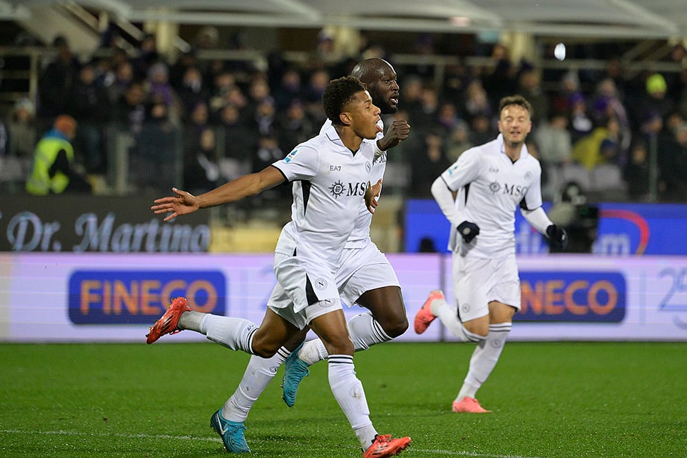 Italy Soccer Serie A Fiorentina vs Napoli match photos: David Neres