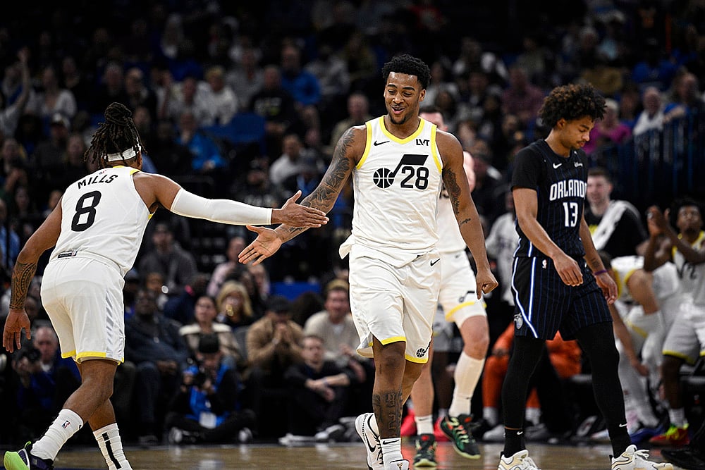 NBA Basketball Utah Jazz vs Orlando Magic pics: Brice Sensabaugh 