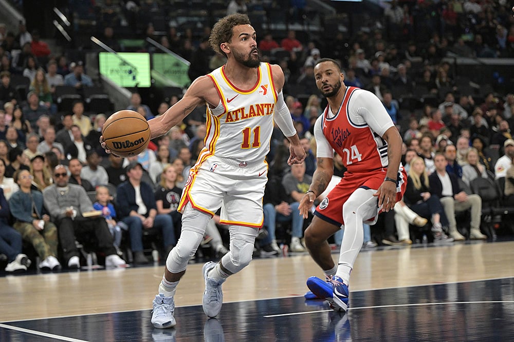 NBA Basketball Atlanta Hawks vs Los Angeles Clippers pics: Trae Young