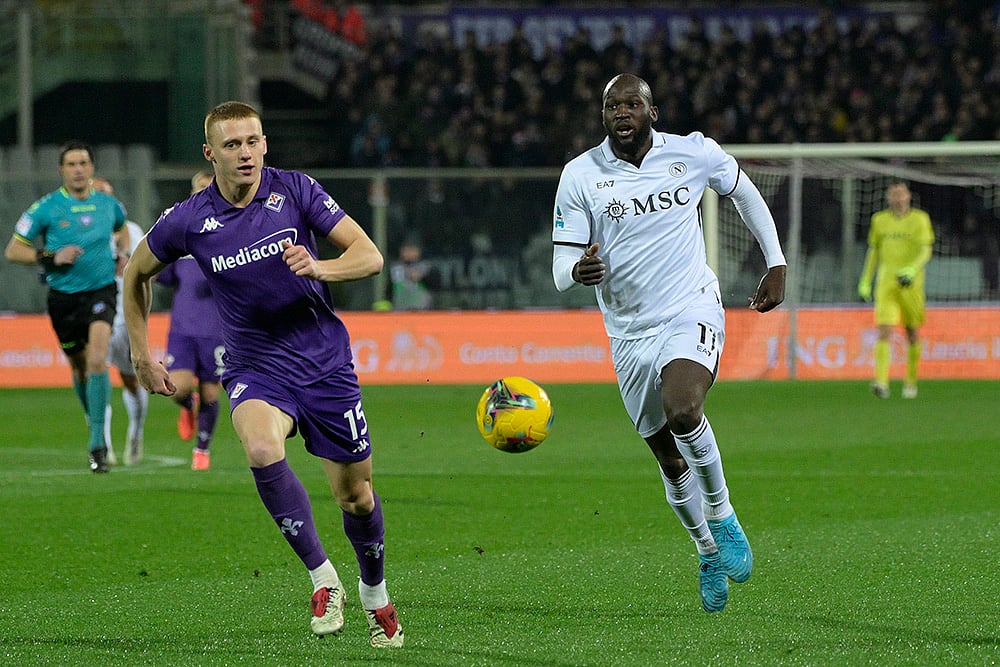 Italy Soccer Serie A Fiorentina vs Napoli match photos: Pietro Comuzzo
