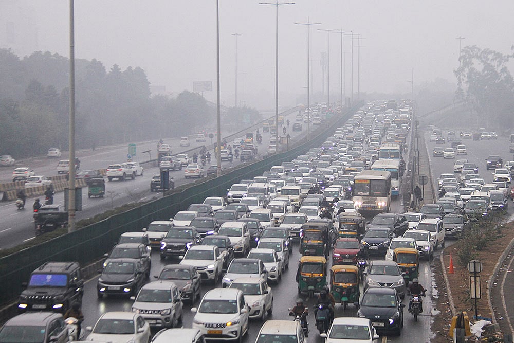 Traffic jam after rains