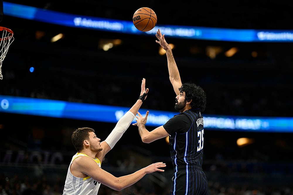 NBA Basketball Utah Jazz vs Orlando Magic pics: Goga Bitadze