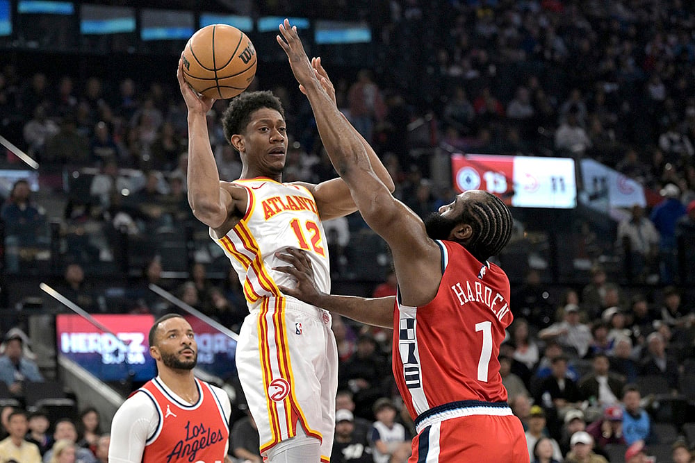 NBA Basketball Atlanta Hawks vs Los Angeles Clippers pics: DeAndre Hunter