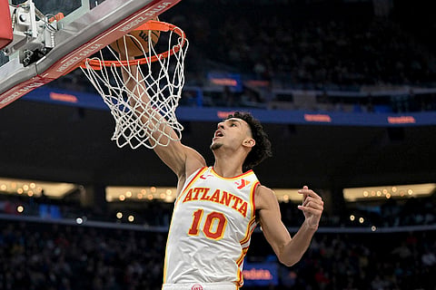 NBA 2024-25: Hawks forward Zaccharie Risacher dunks