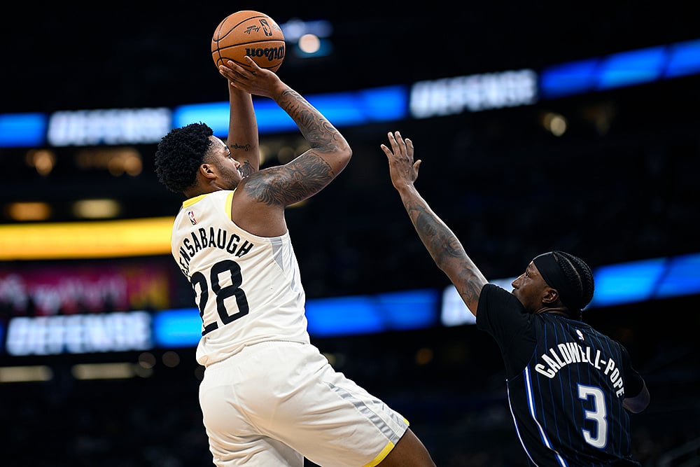 NBA Basketball Utah Jazz vs Orlando Magic pics: Brice Sensabaugh
