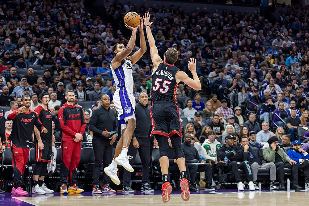 NBA Basketball game Miami Heat vs Sacramento Kings match photo: Keegan Murray