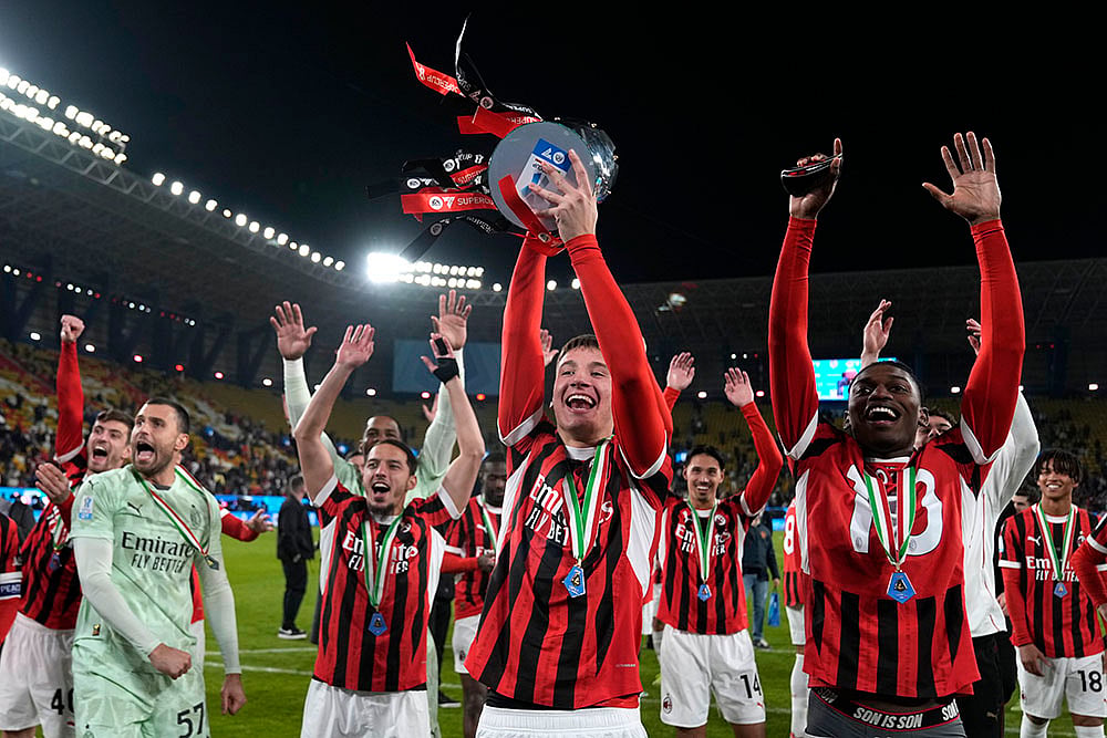 Saudi Italy Soccer Super Cup Final AC Milan vs Inter Milan match pics: Francesco Camarda