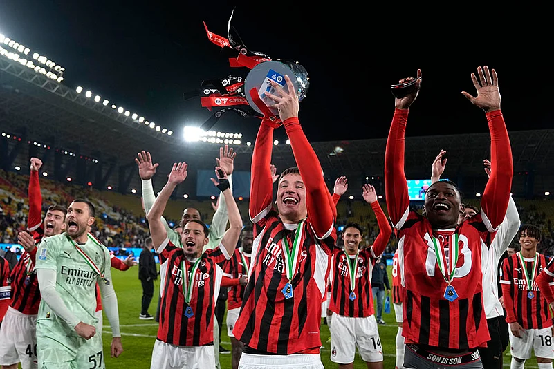 Saudi Italy Soccer Super Cup Final AC Milan vs Inter Milan match pics: Francesco Camarda