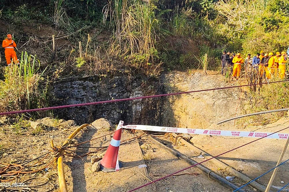 Rescue operation underway Labourers trapped inside a coal mine in Assam photo: 2