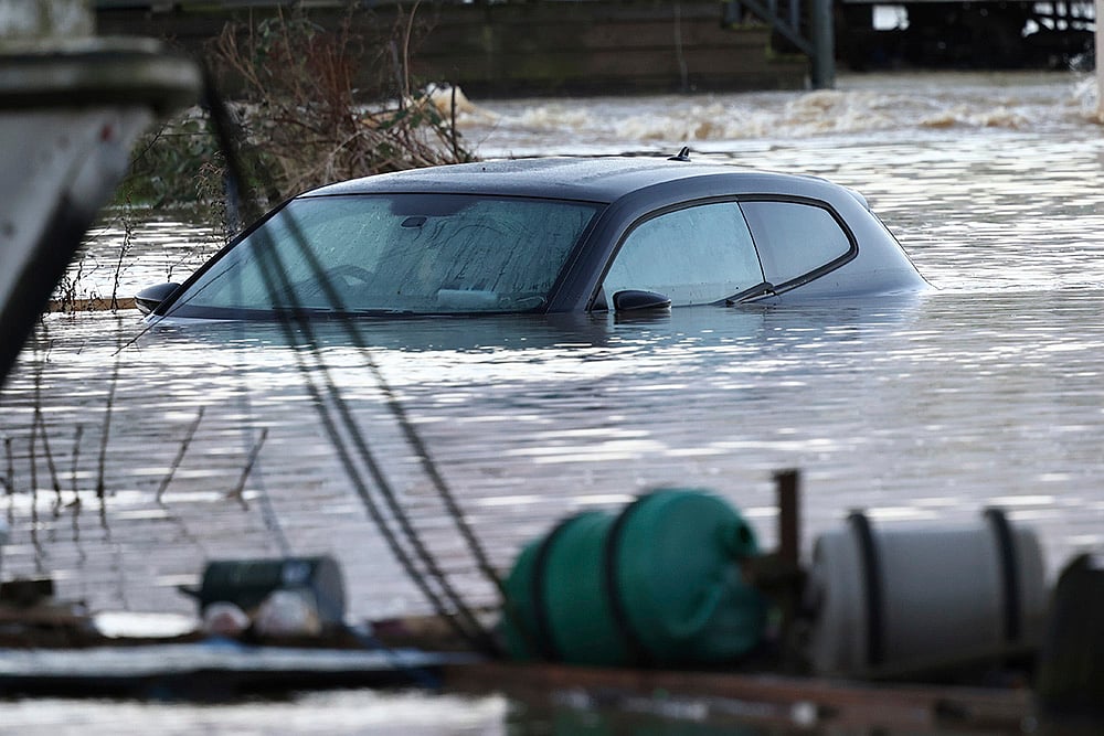 Britain Weather River Soar Floods at Barrow upon Soar photos_7