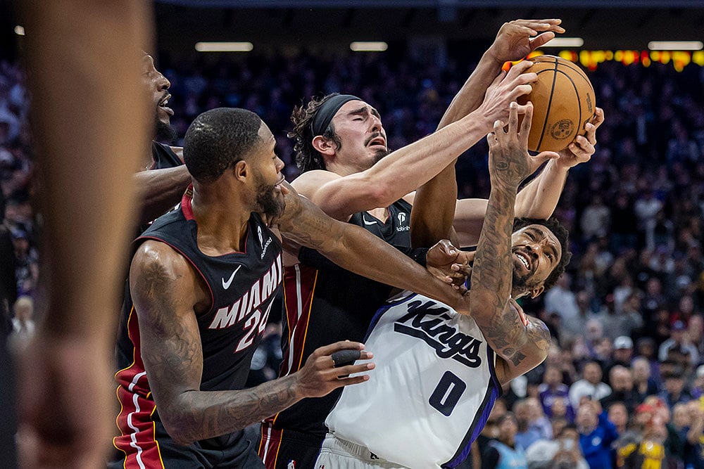 NBA Basketball game Miami Heat vs Sacramento Kings match photo: Jaime Jaquez Jr