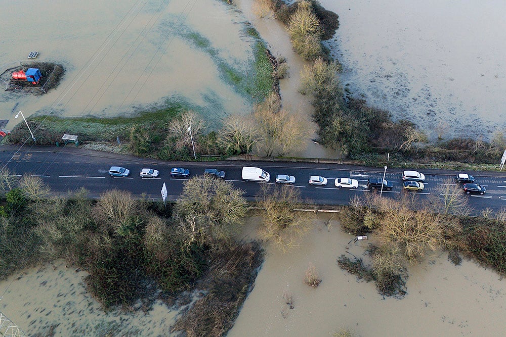 Britain Weather River Soar Floods at Barrow upon Soar photos_5