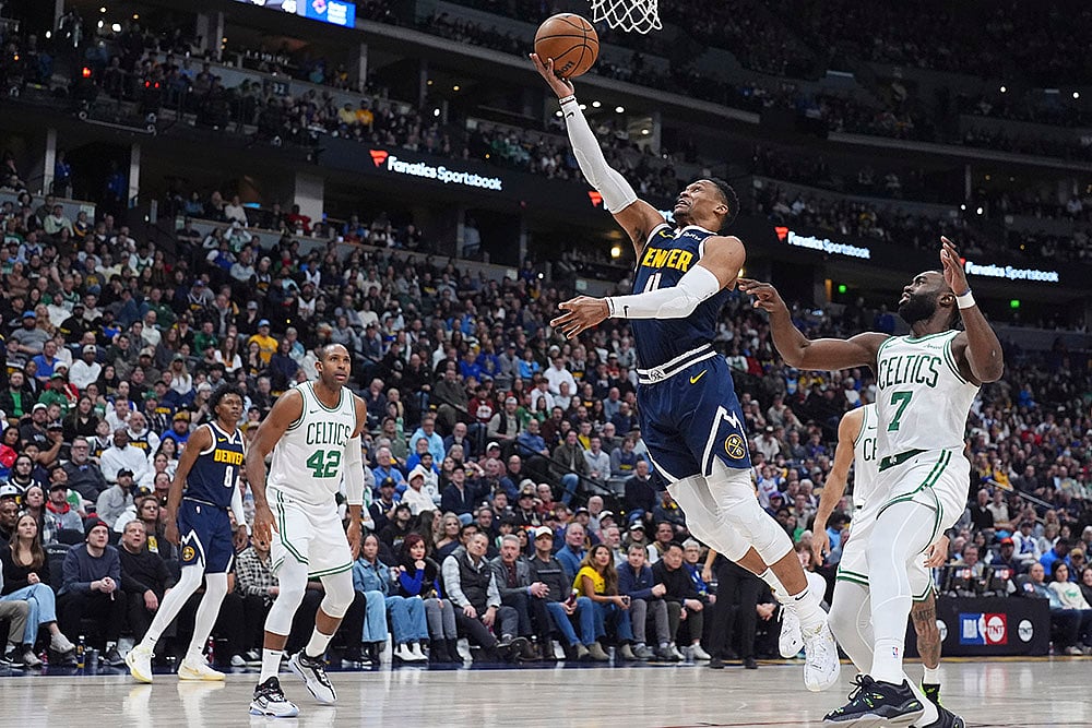 NBA Basketball game Boston Celtics vs Denver Nuggets photos: Russell Westbrook
