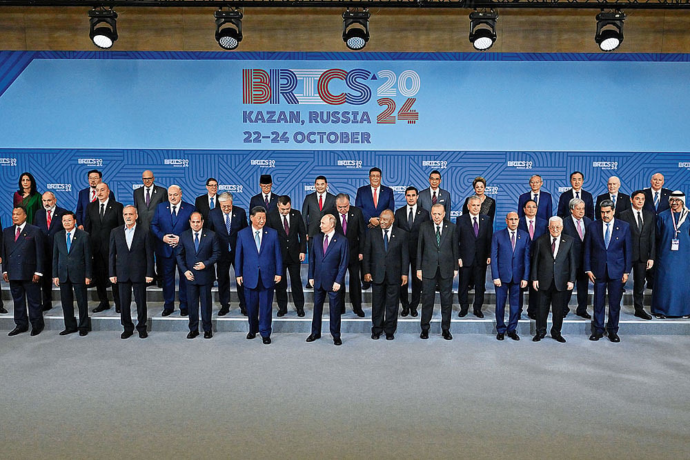 | Photo: Getty Images : Big Stage: World leaders 
at the 16th BRICS Summit in 
Kazan, Russia in October 2024