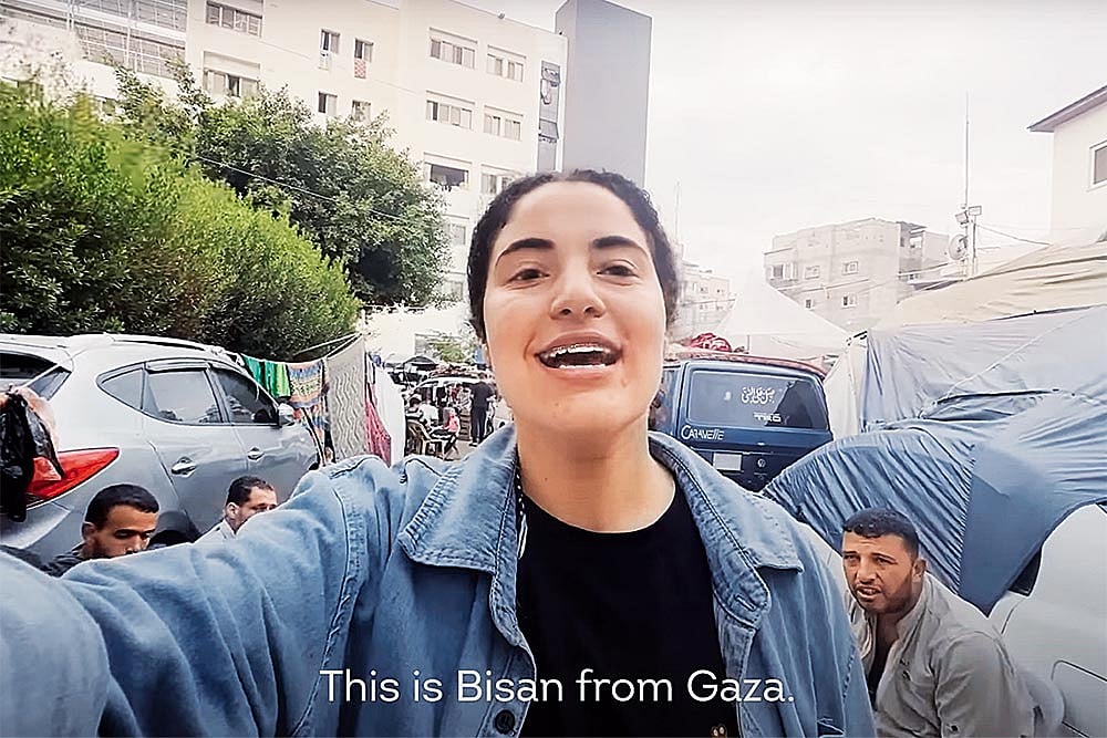 Collective Pain Vocalised: Screengrabs from It’s Bisan from Gaza