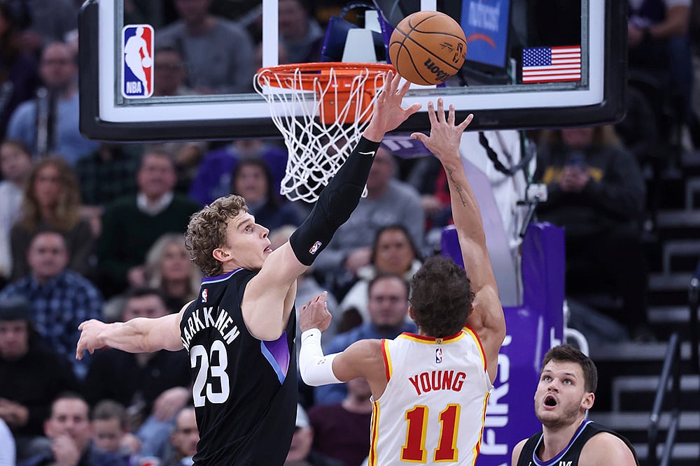 NBA Basketball game Atlanta Hawks vs Utah Jazz photos: Lauri Markkanen