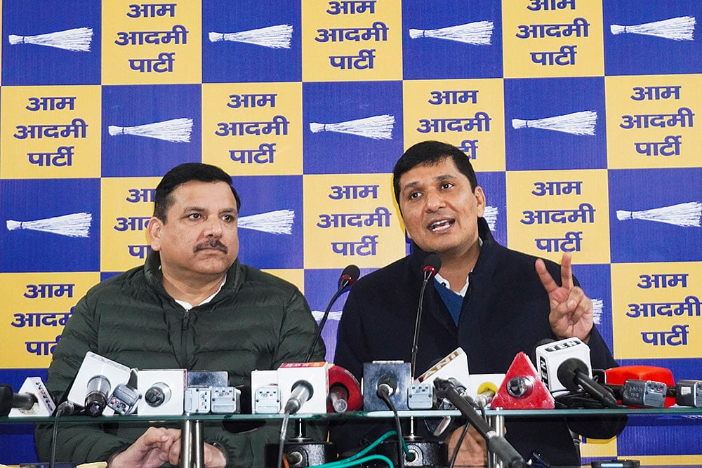 AAP press conference in Delhi