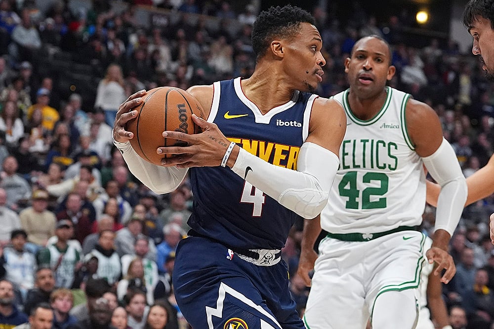 NBA Basketball game Boston Celtics vs Denver Nuggets photos: Russell Westbrook