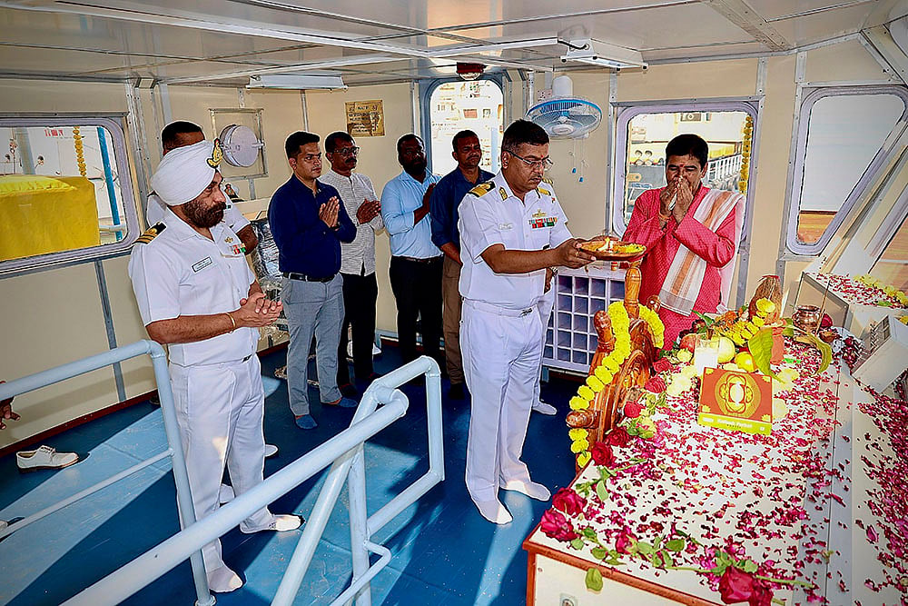 Induction ceremony of 7th MCA Barge LSAM 14