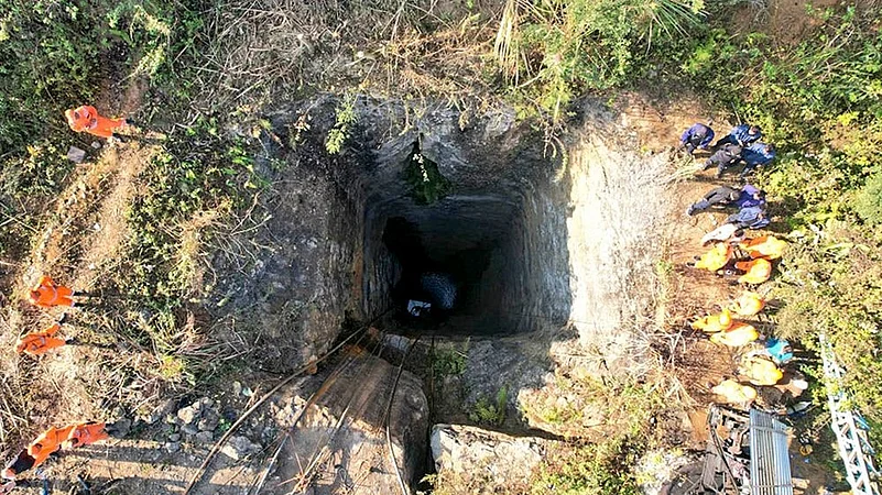 Rescue operation underway Labourers trapped inside a coal mine in Assam