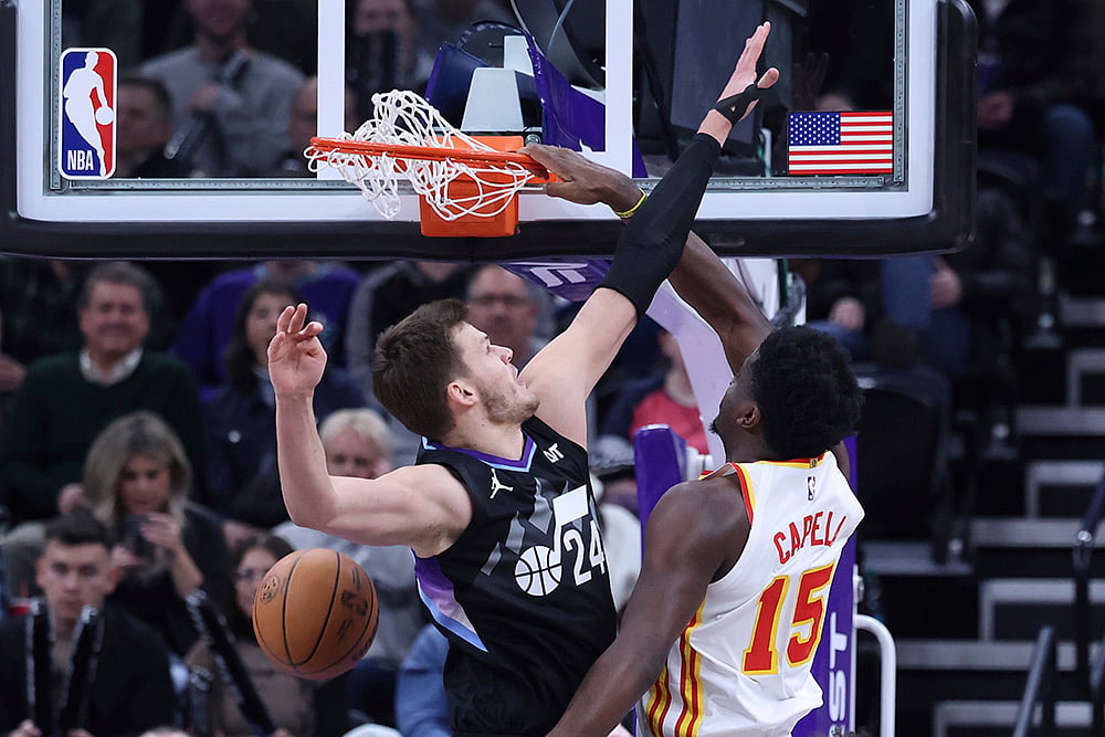 NBA Basketball game Atlanta Hawks vs Utah Jazz photos: Clint Capela