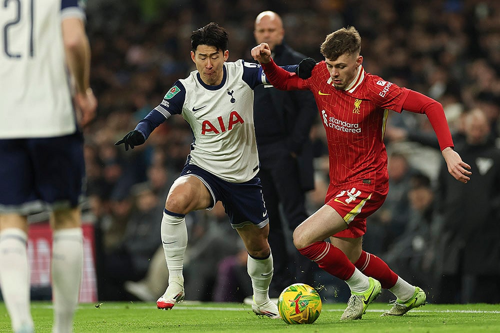 English League Cup Semi Final first leg Tottenham Hotspur vs Liverpool match photos: Son Heung-min