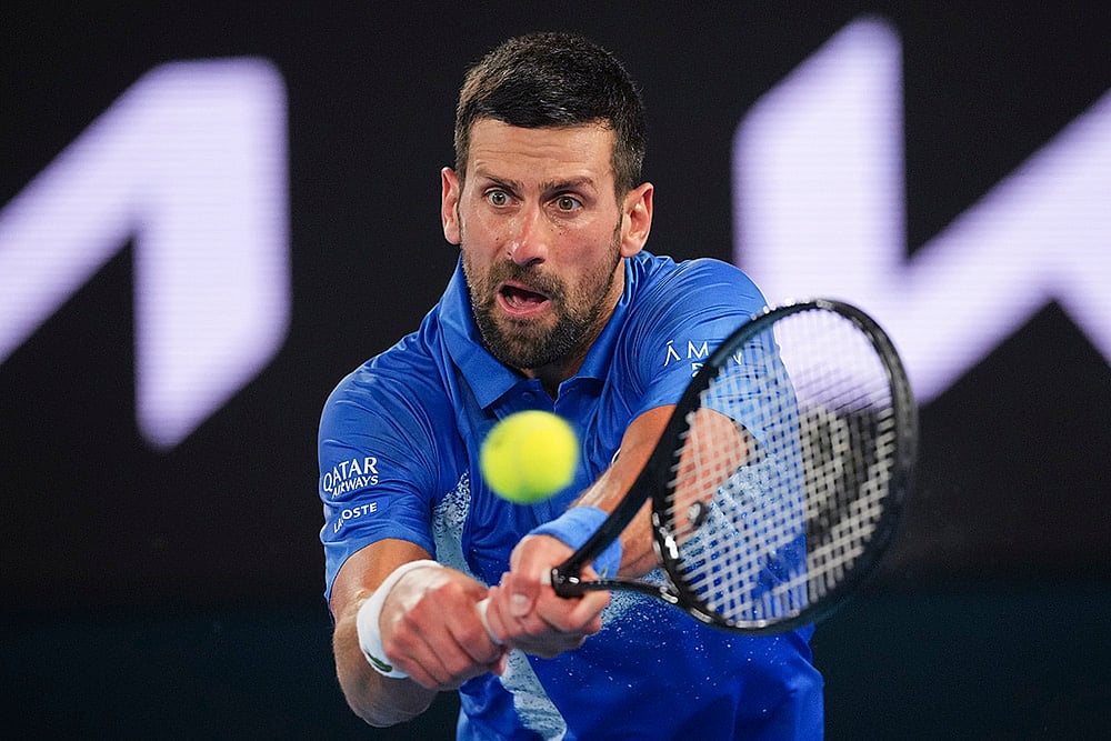Australian open tennis exhibition match Novak Djokovic vs Alexander Zverev photos: 7