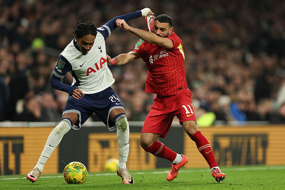 English League Cup Semi Final first leg Tottenham Hotspur vs Liverpool match photos: Djed Spence