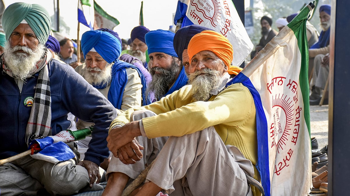 | Photo- Shiva Sharma/PTI : Protesting farmers at Shambhu border