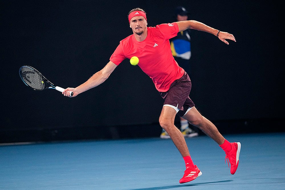 Australian open tennis exhibition match Novak Djokovic vs Alexander Zverev photos: 2