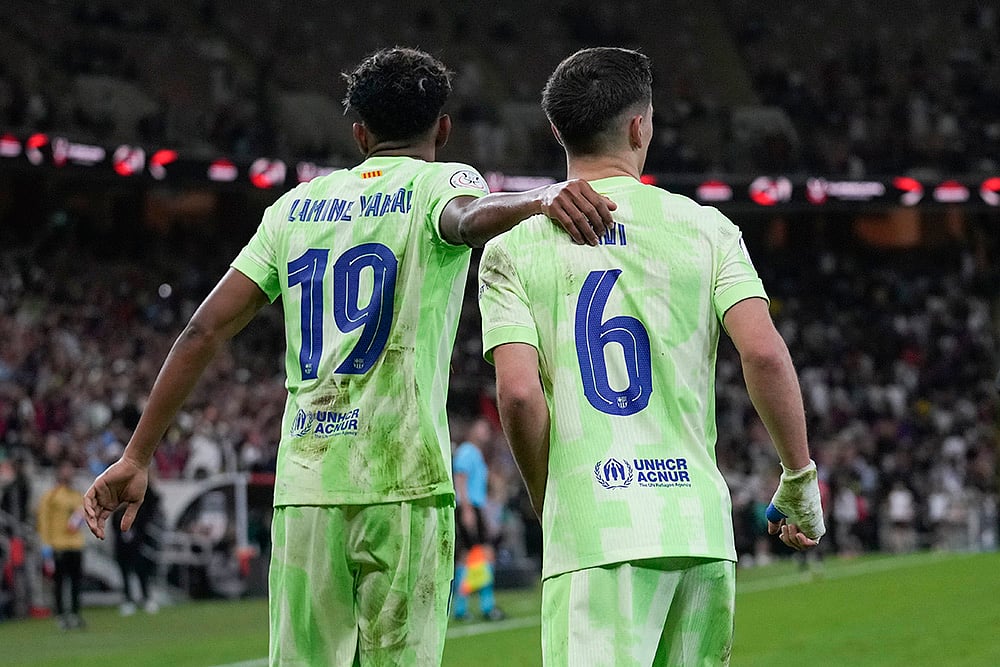 Spanish Super Cup semi final Athletic Bilbao and Barcelona match photos: Lamine Yamal and Gavi