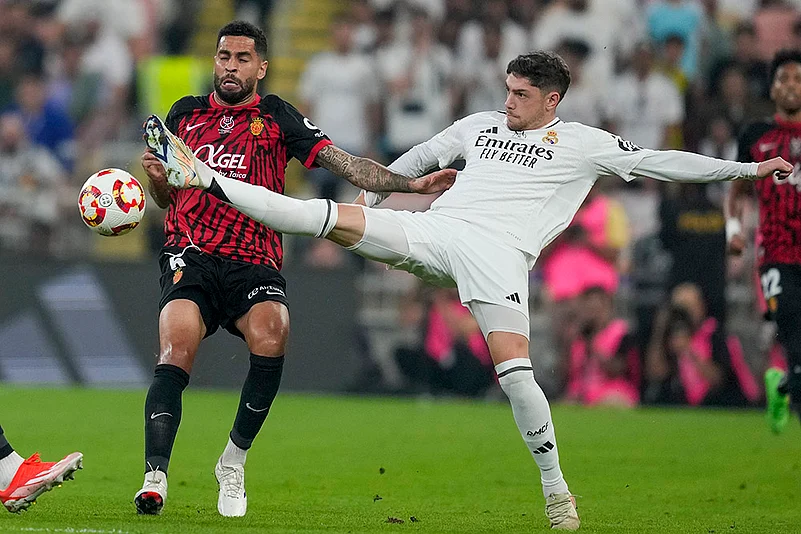 Real Madrid vs Mallorca Spanish Super Cup semifinal match in Saudi photo: Federico Valverde