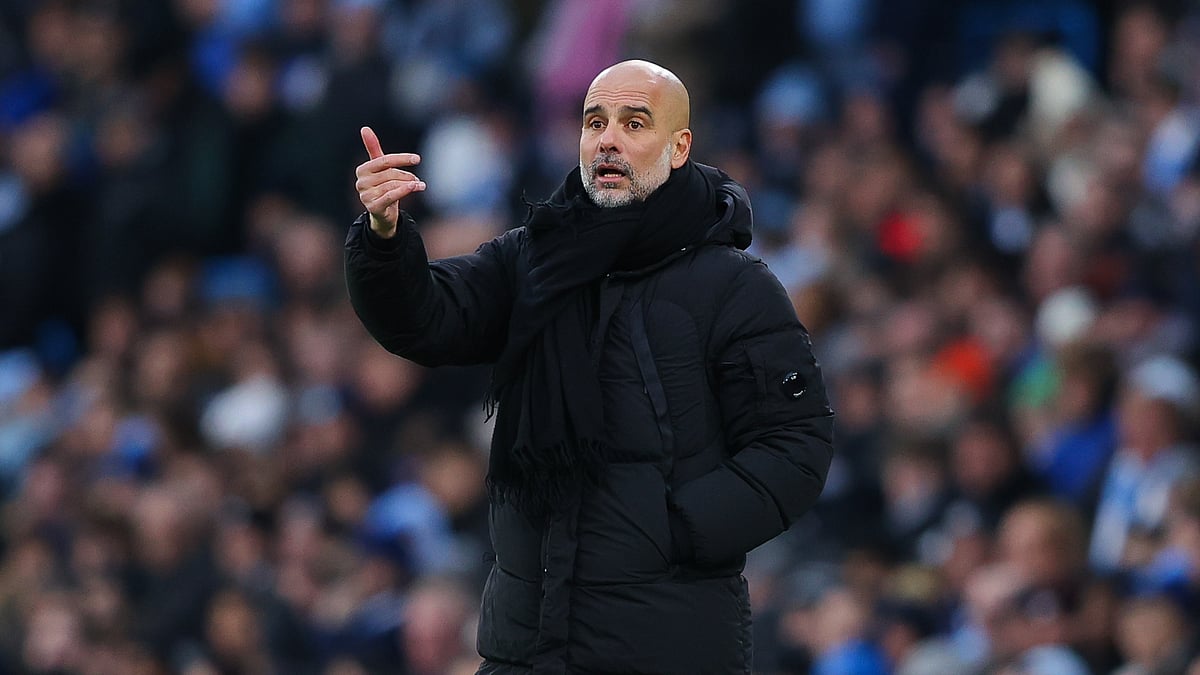 Pep Guardiola during Manchester City's win over West Ham