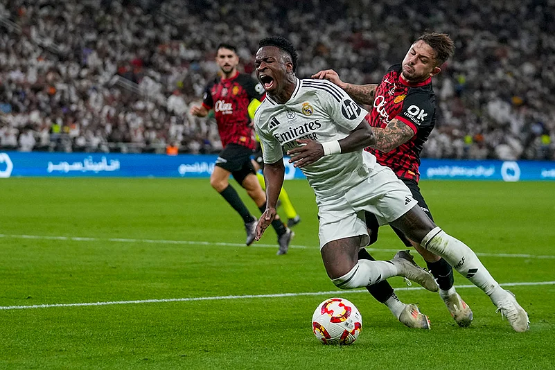 Real Madrid vs Mallorca Spanish Super Cup semifinal match in Saudi photo: Vinicius Junior