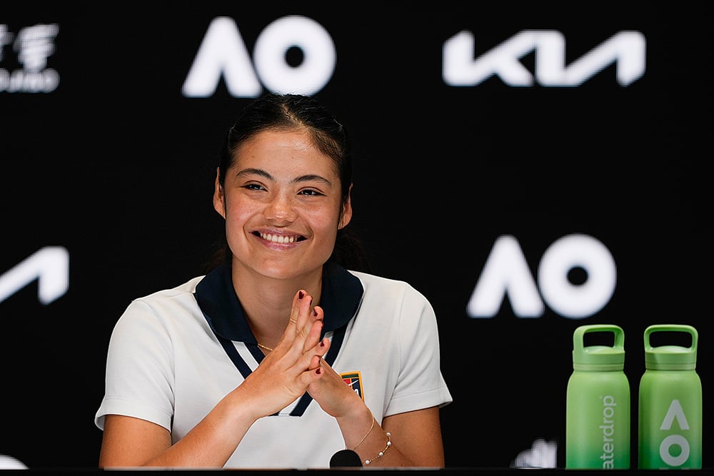 Australian Open tennis championship press conference in Melbourne: Emma Raducanu