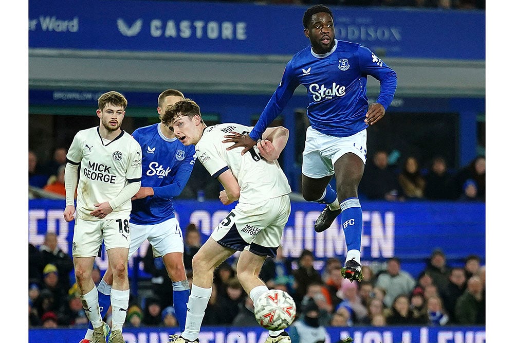FA Cup soccer Third Round Everton Vs Peterborough United football mach pic: Orel Mangala