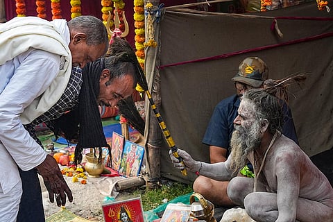 Pilgrims on way to Gangasagar Mela 