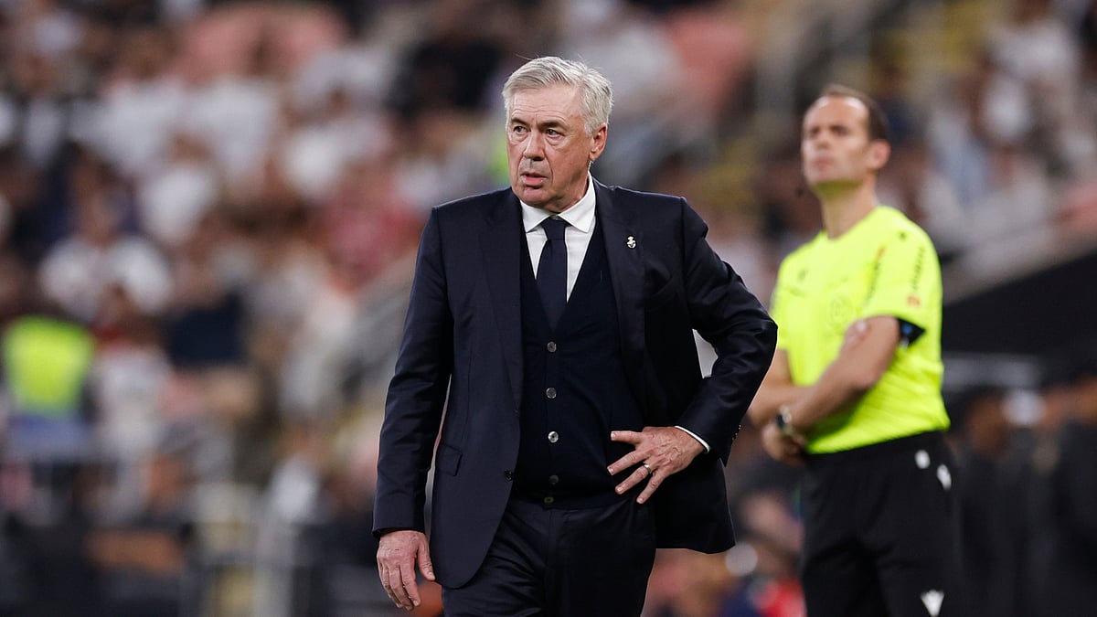 Carlo Ancelotti during Real Madrid's 3-0 win over Mallorca