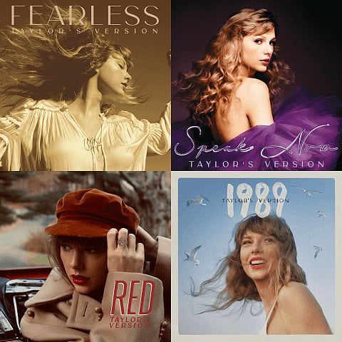 Fearless (Taylors Version), Red (Taylors Version), Speak Now (Taylors Version) & 1989