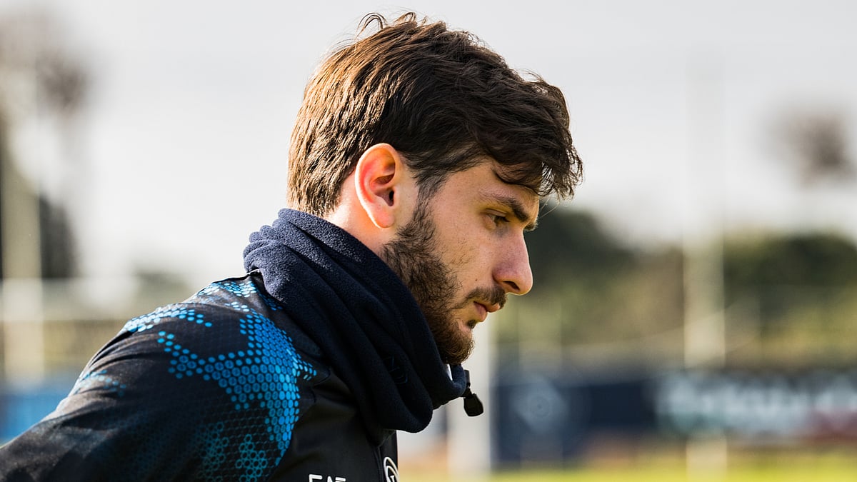 Khvicha Kvaratskhelia pictured in training earlier this week - null