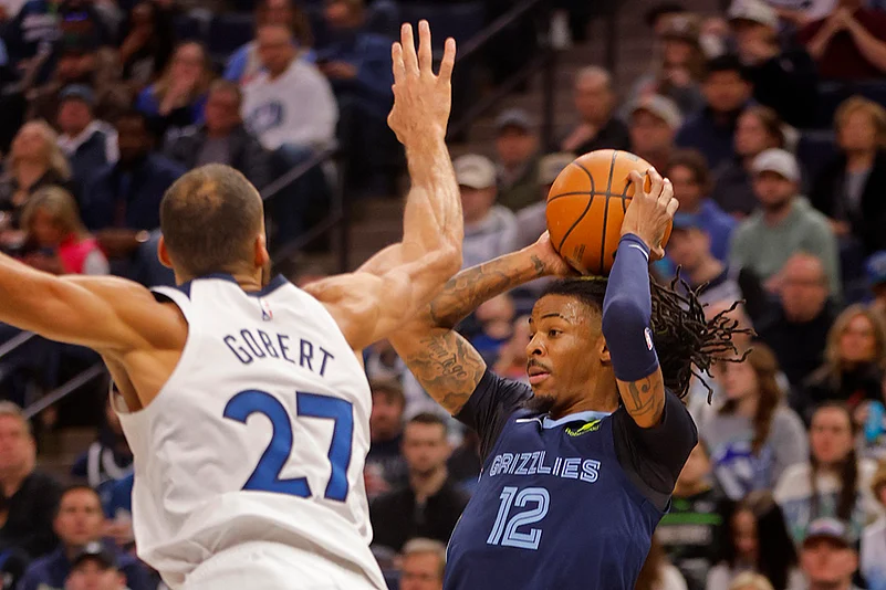 NBA Basketball game Memphis Grizzlies vs Minnesota Timberwolves match photo: Ja Morant