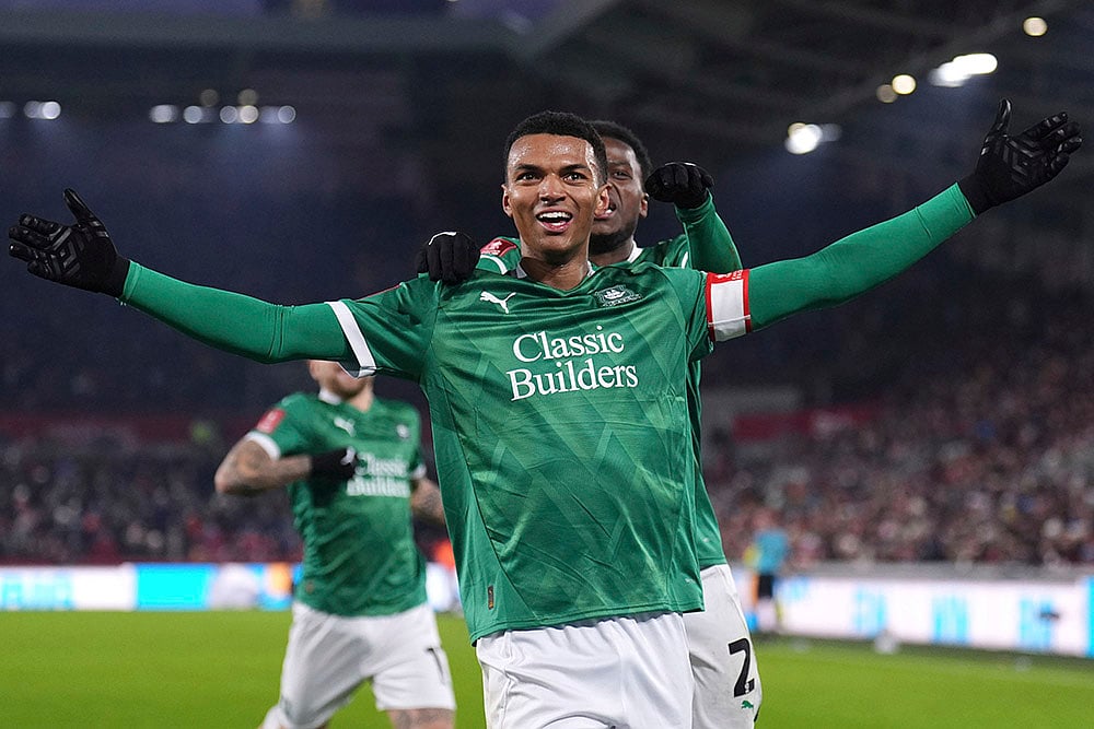 FA Cup soccer Brentford and Plymouth Argyle: Morgan Whittaker 