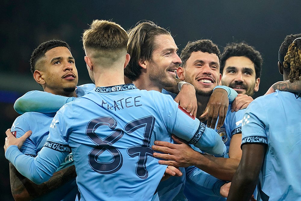 FA Cup soccer Third Round match Manchester City and Salford City: Jack Grealish