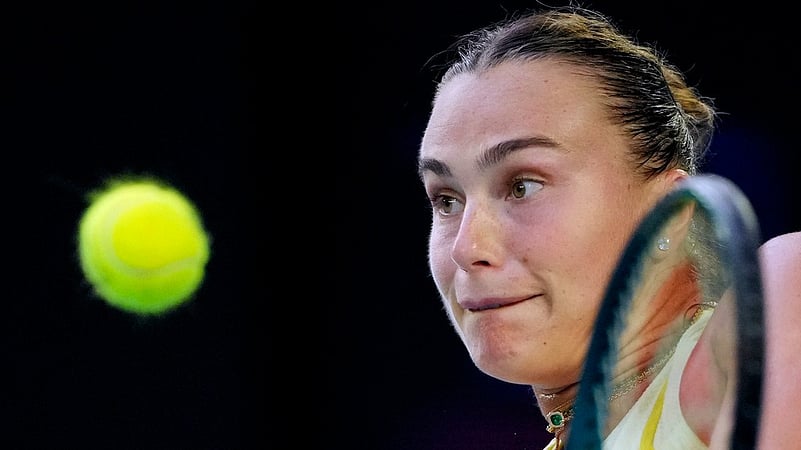 Aryna Sabalenka in action at Australian Open 2025.