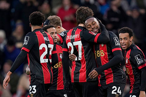 FA Cup Third Round: Bournemouth's Antoine Semenyo, second right, celebrates scoring