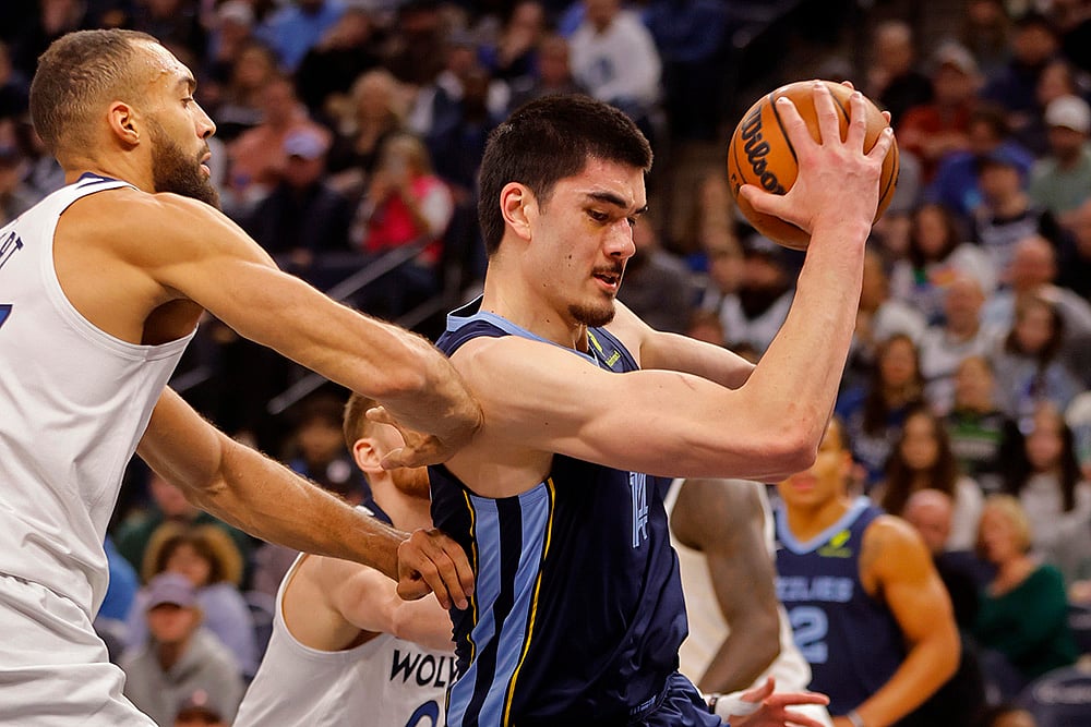 NBA Basketball game Memphis Grizzlies vs Minnesota Timberwolves match photo: Zach Edey
