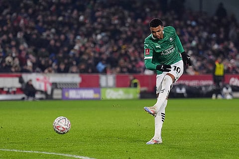 FA Cup Third Round: Plymouth Argyle's Morgan Whittaker scores their side's first goal