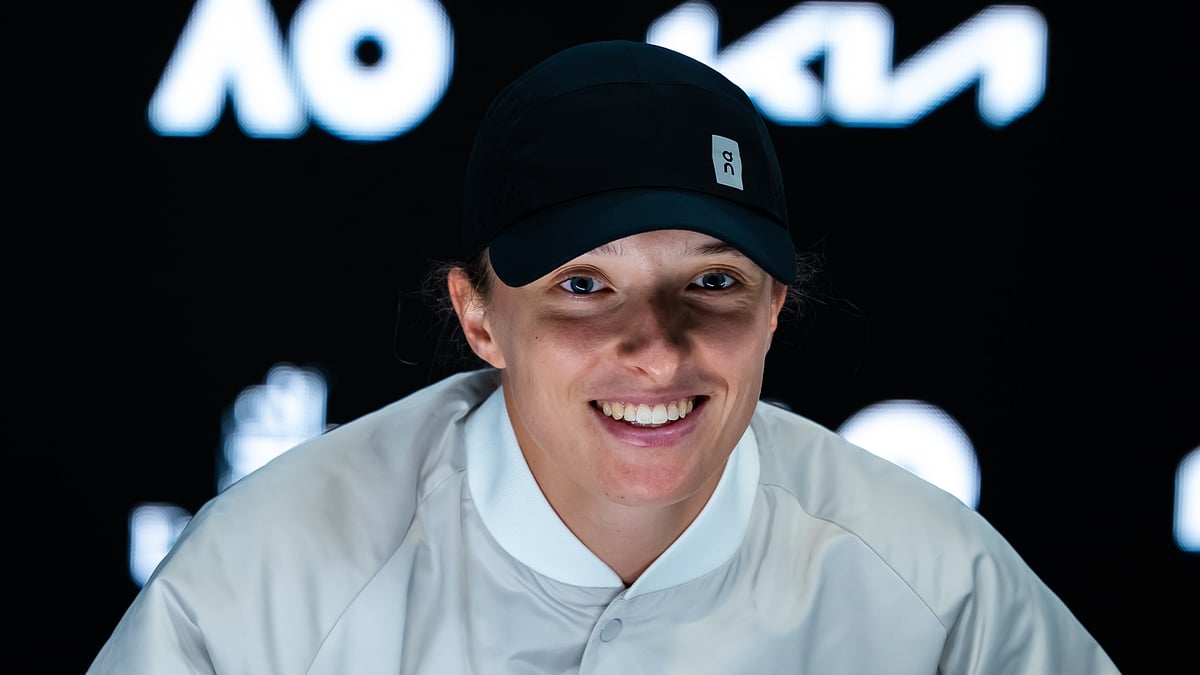 Iga Swiatek pictured after her opening win