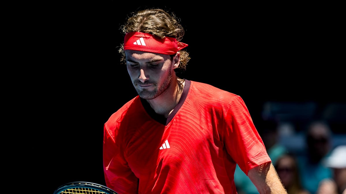 Stefanos Tsitsipas crashed out in Melbourne