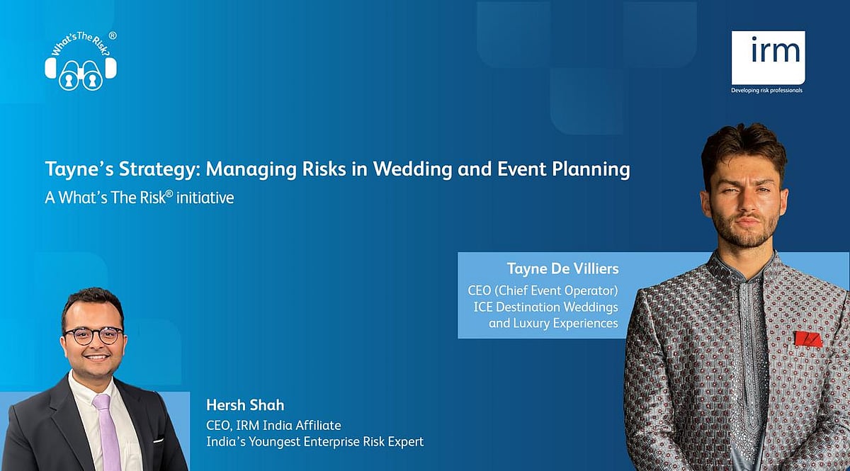 IRM India’s What’s The Risk? ® Interview With Tayne De Villiers, CEO, ICE Destination Weddings And Luxury Experiences